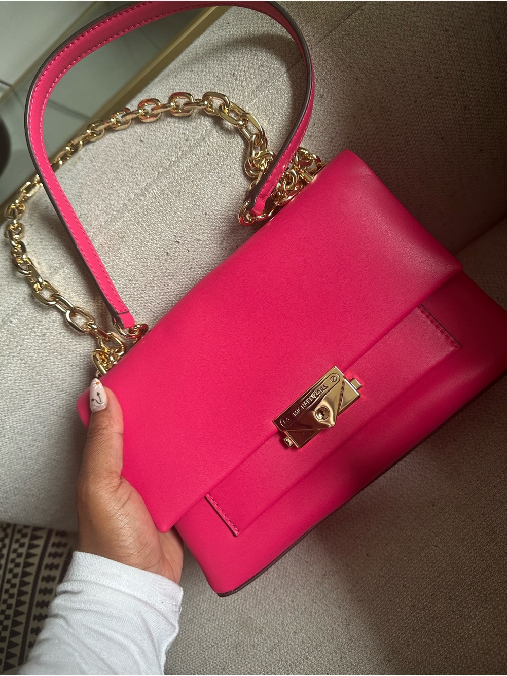 Michael Kors Cece Leather Chain-Handle Shoulder Bag